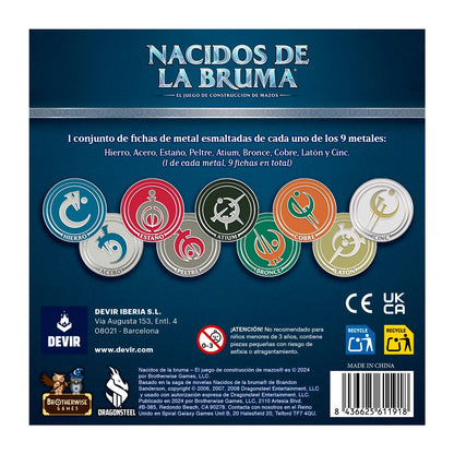 Nacidos de la Bruma Fichas de Metal (PREVENTA)